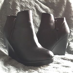Torrid wedge bootie with side zipper